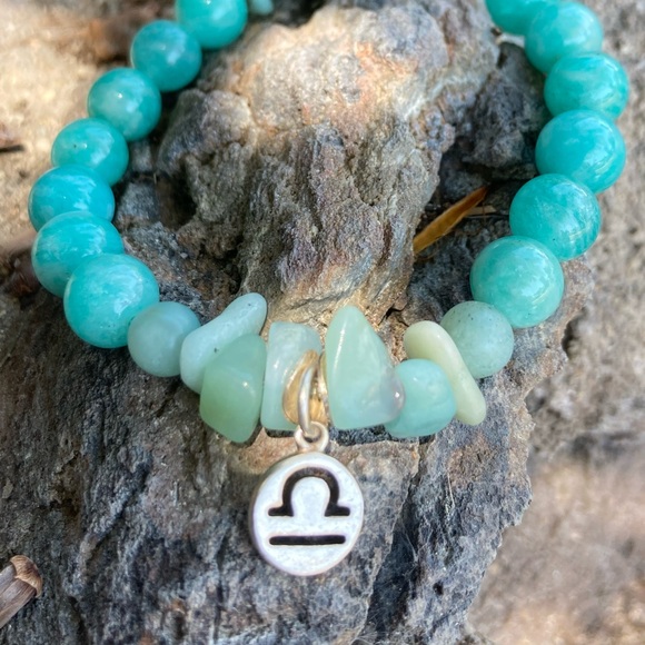 Amazonite Libra ♎️ Zodiac Bracelet - Picture 4 of 8